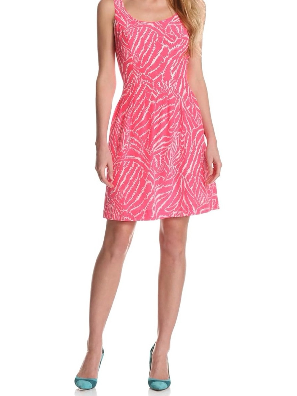 Lilly Pulitzer Posey Splash Pink Silk Dress XL 14
